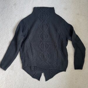 Dex Charcoal Gray Cable Knit Sweater